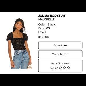 Majorelle Julius black bodysuit XS